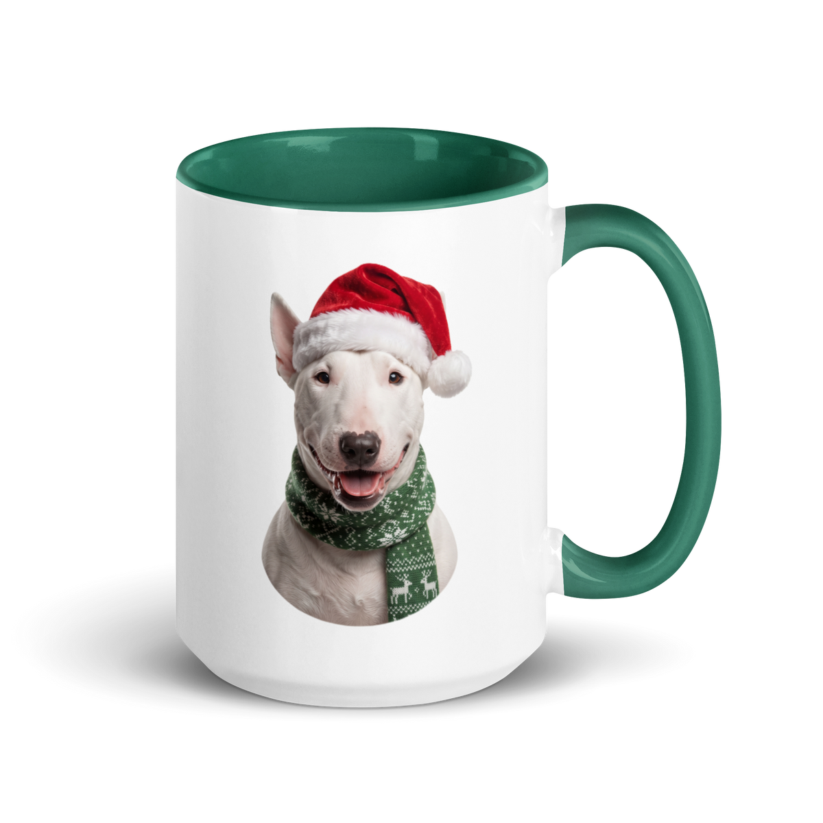 Bull Terrier Ceramic Mug with Color Inside