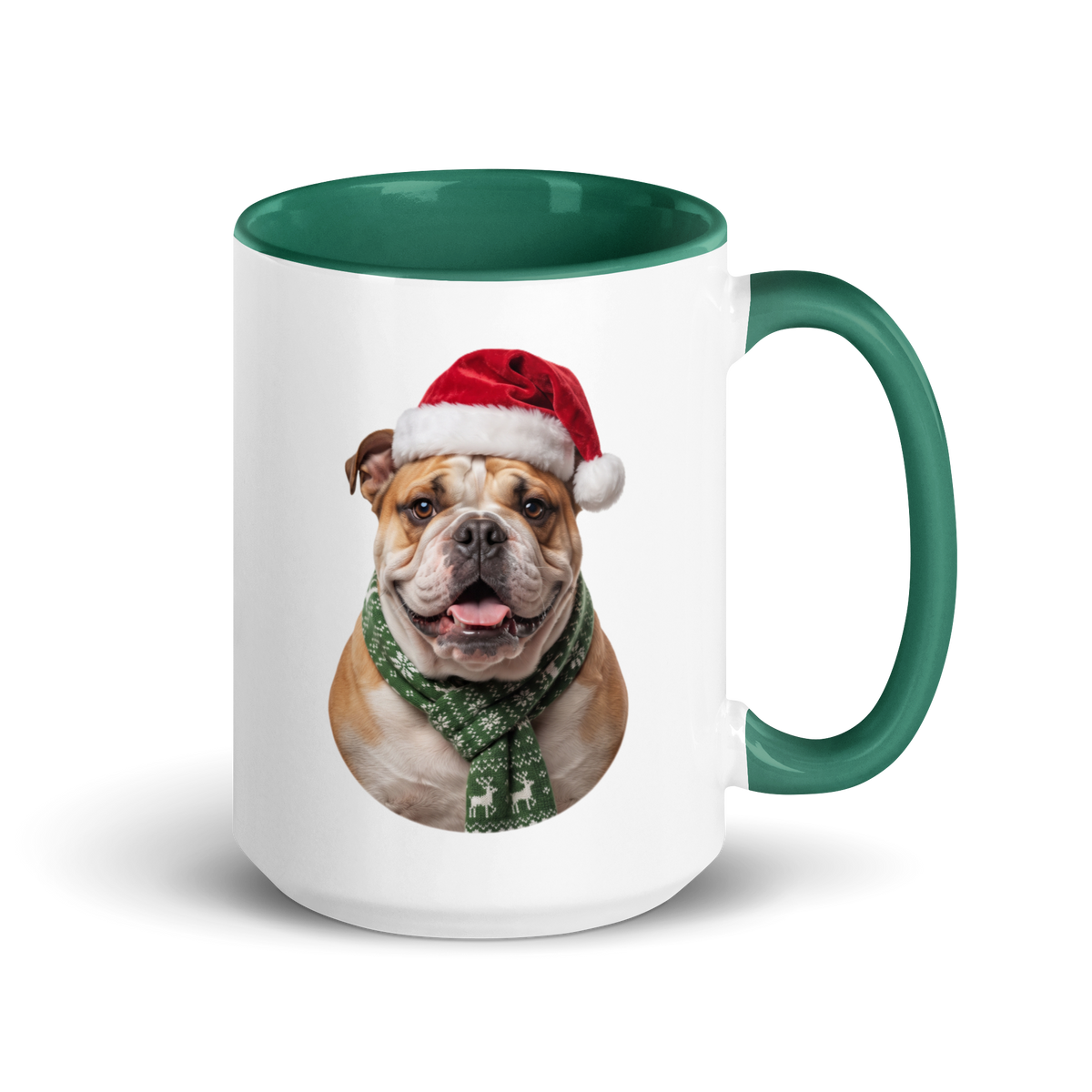 Bulldog Ceramic Mug with Color Inside