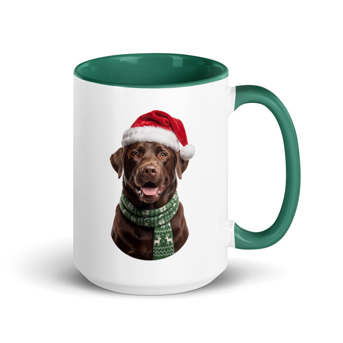 Chocolate Labrador Ceramic Mug with Color Inside