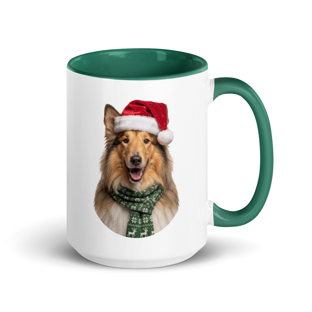 Collie Ceramic Mug with Color Inside