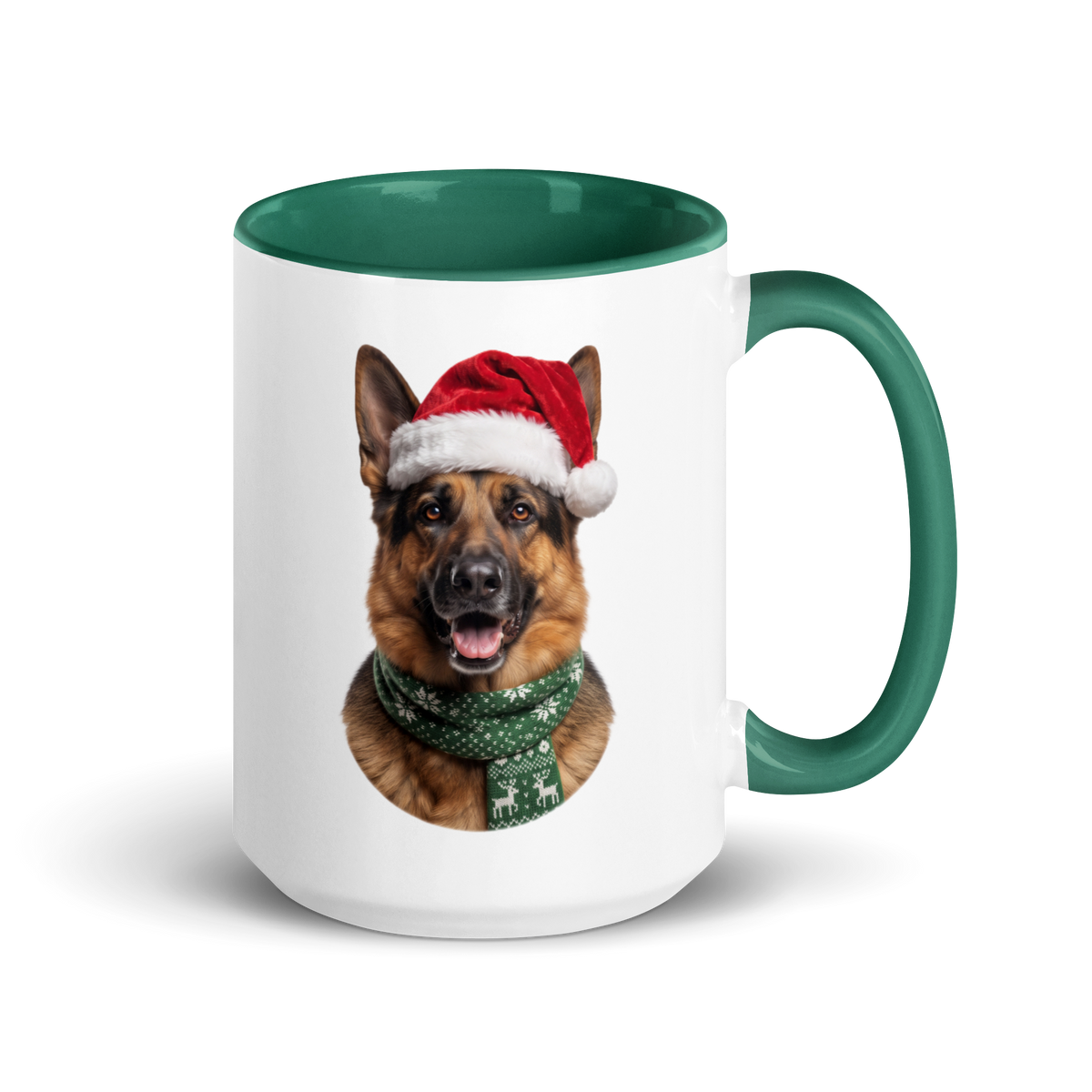 German Shepherd Ceramic Mug with Color Inside