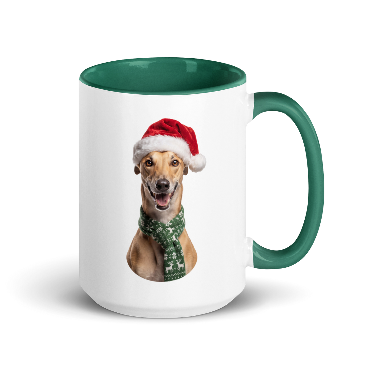 Greyhound Ceramic Mug with Color Inside