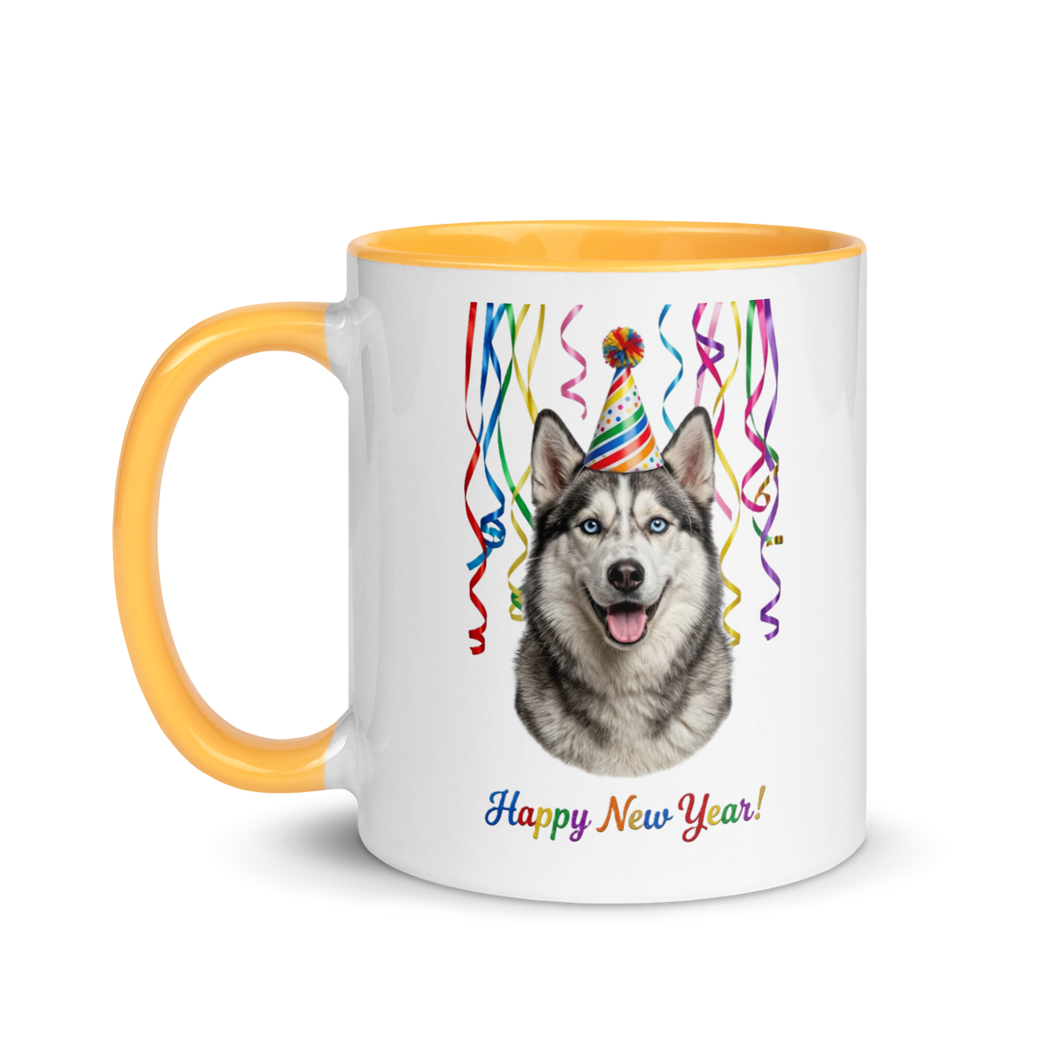 Alaskan Husky Ceramic New Year Mug