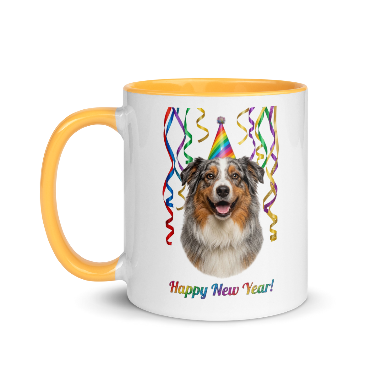 Australian Shepherd Ceramic New Year Mug