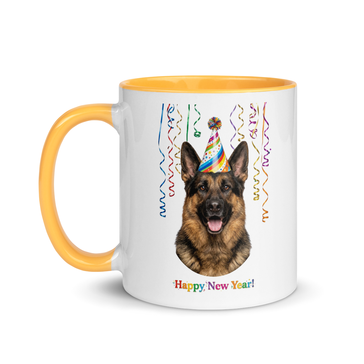 German Shepherd Ceramic New Year Mug