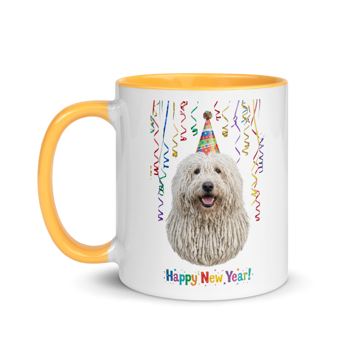 Komondor Ceramic New Year Mug