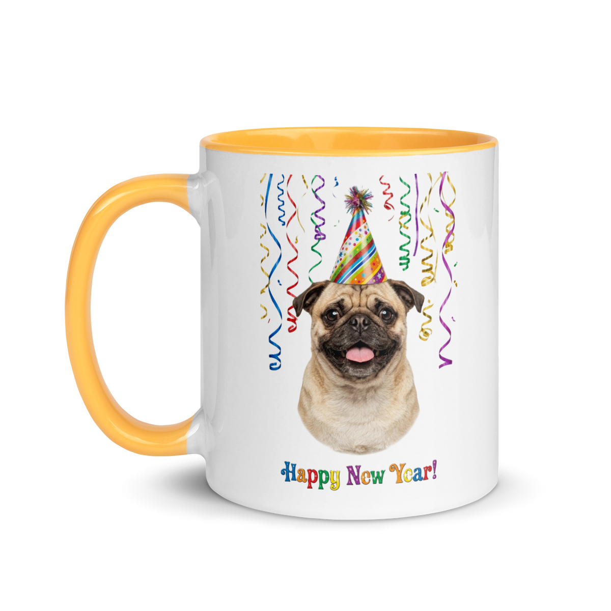 Pug Ceramic New Year Mug