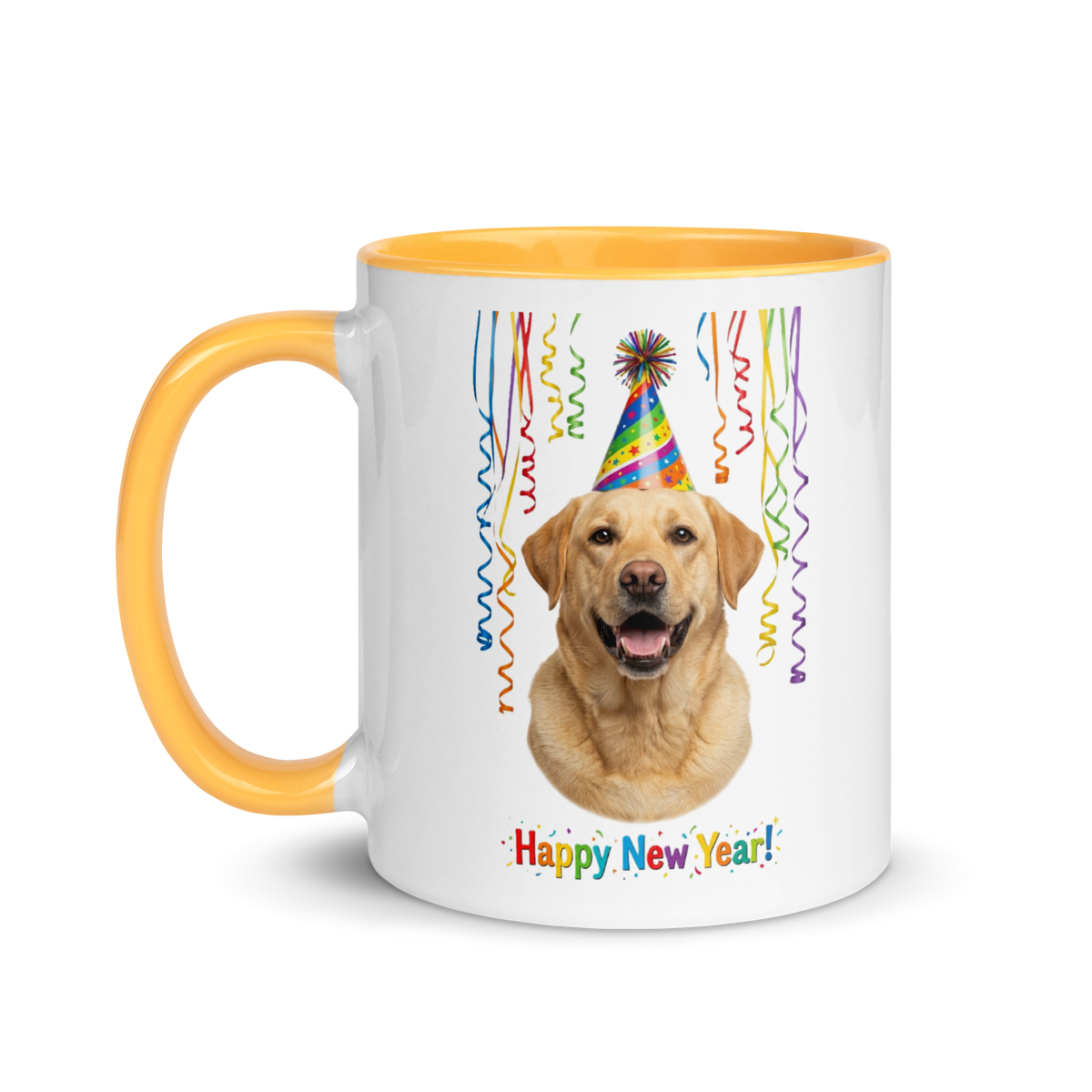 Yellow Labrador Ceramic New Year Mug