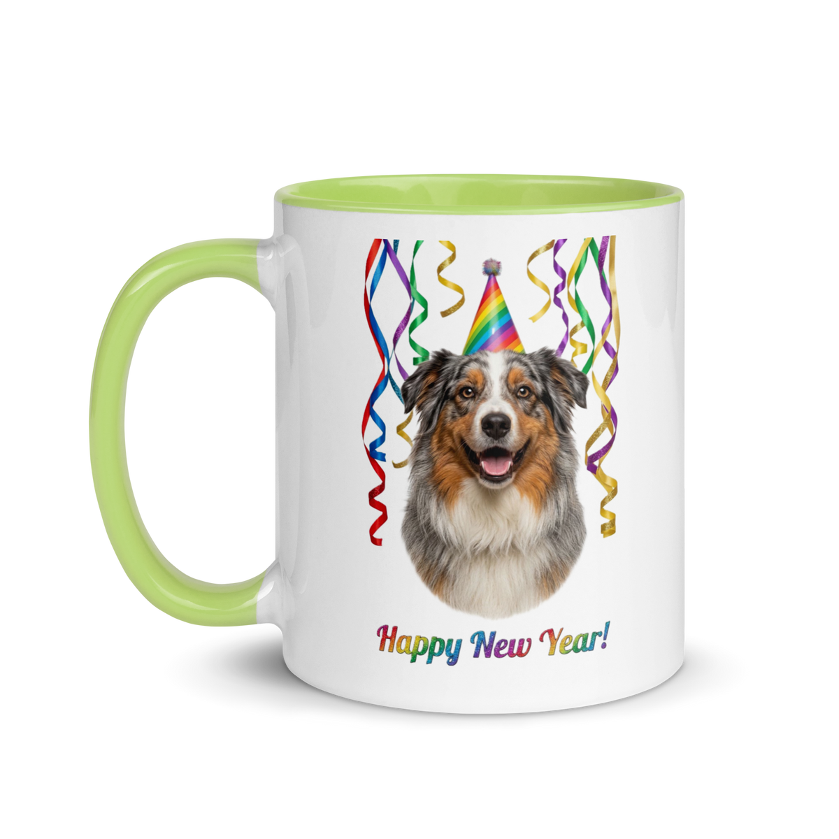 Australian Shepherd Ceramic New Year Mug