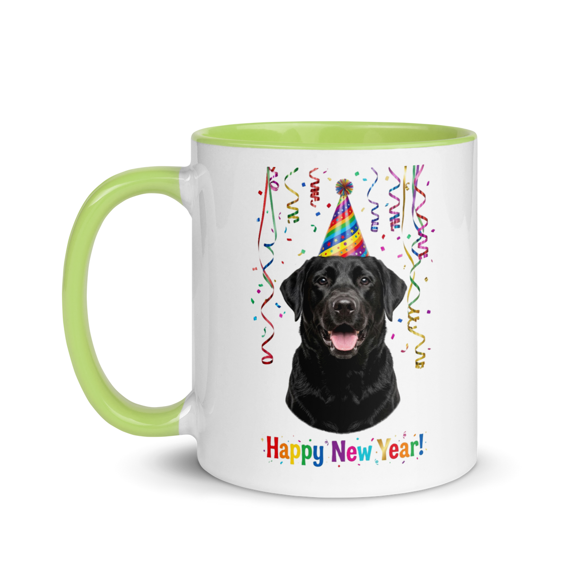 Black Labrador Ceramic New Year Mug