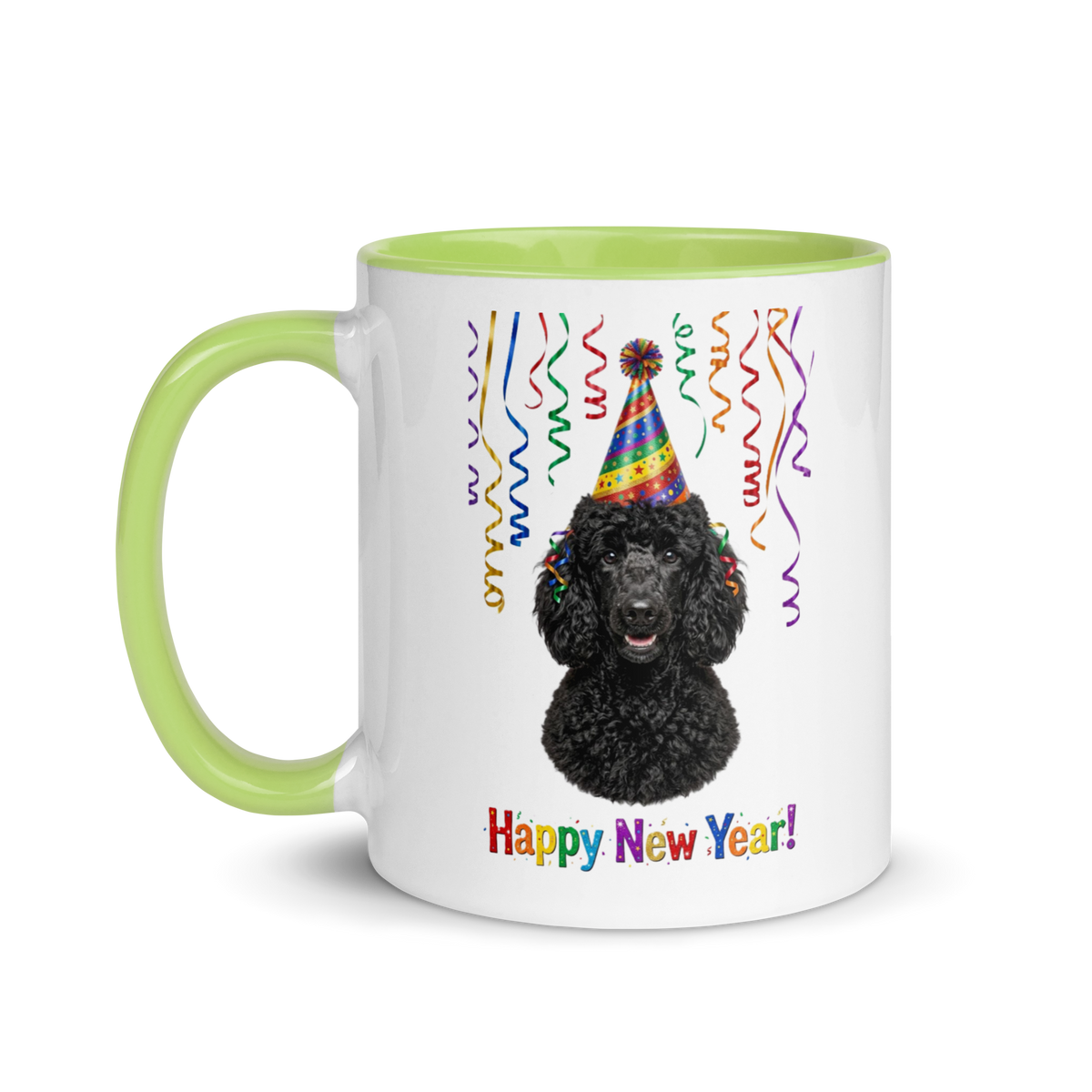 Black Poodle Ceramic New Year Mug