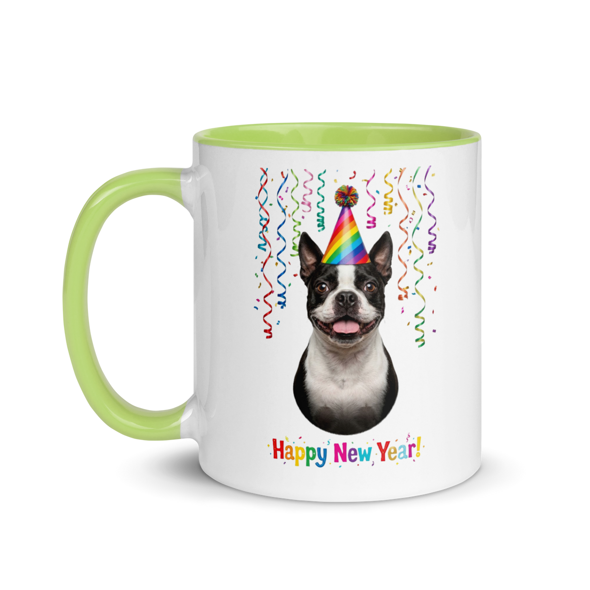 Boston Terrier Ceramic New Year Mug