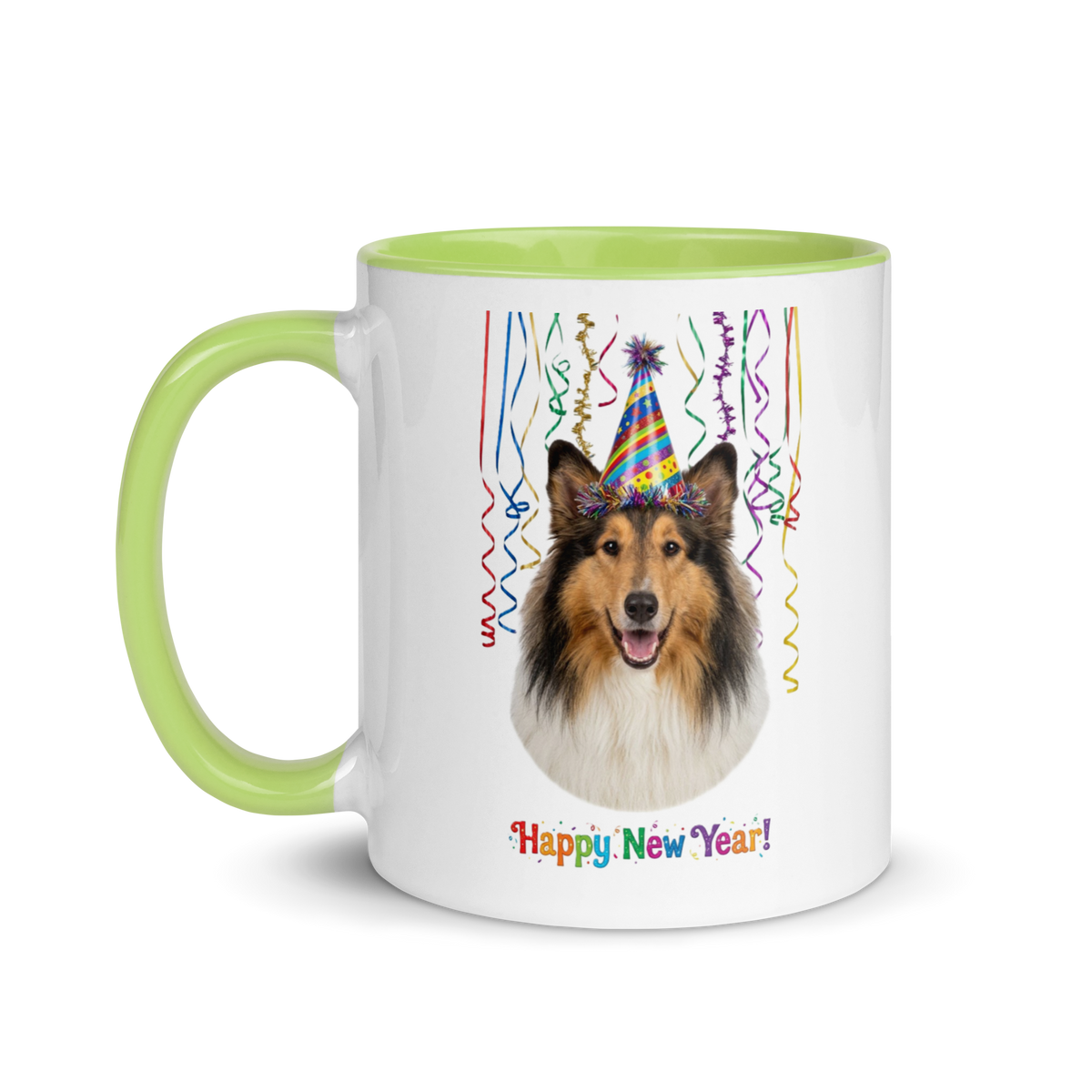 Collie Ceramic New Year Mug