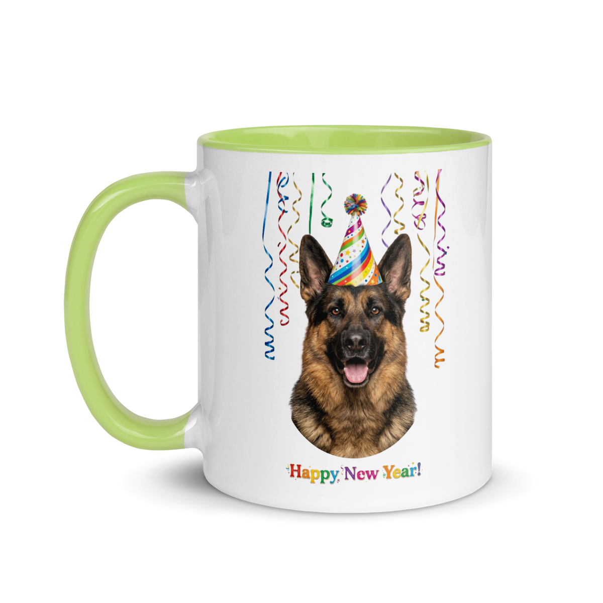 German Shepherd Ceramic New Year Mug