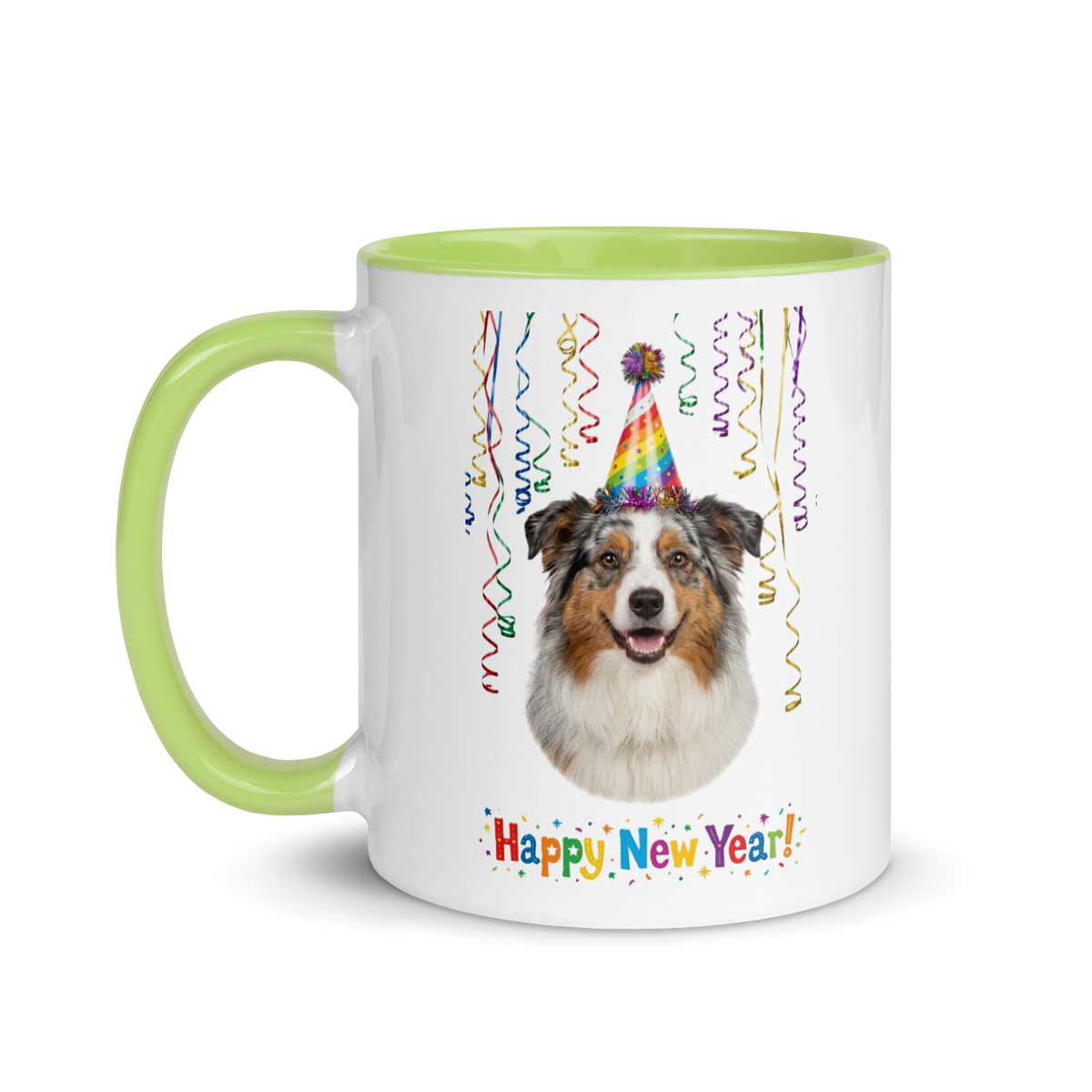 Minature American Shepherd Ceramic New Year Mug