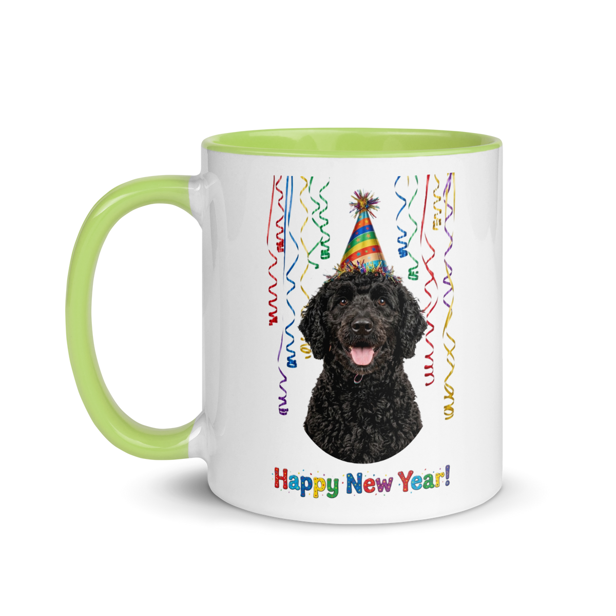 Portuguese Water Dog Ceramic New Year Mug