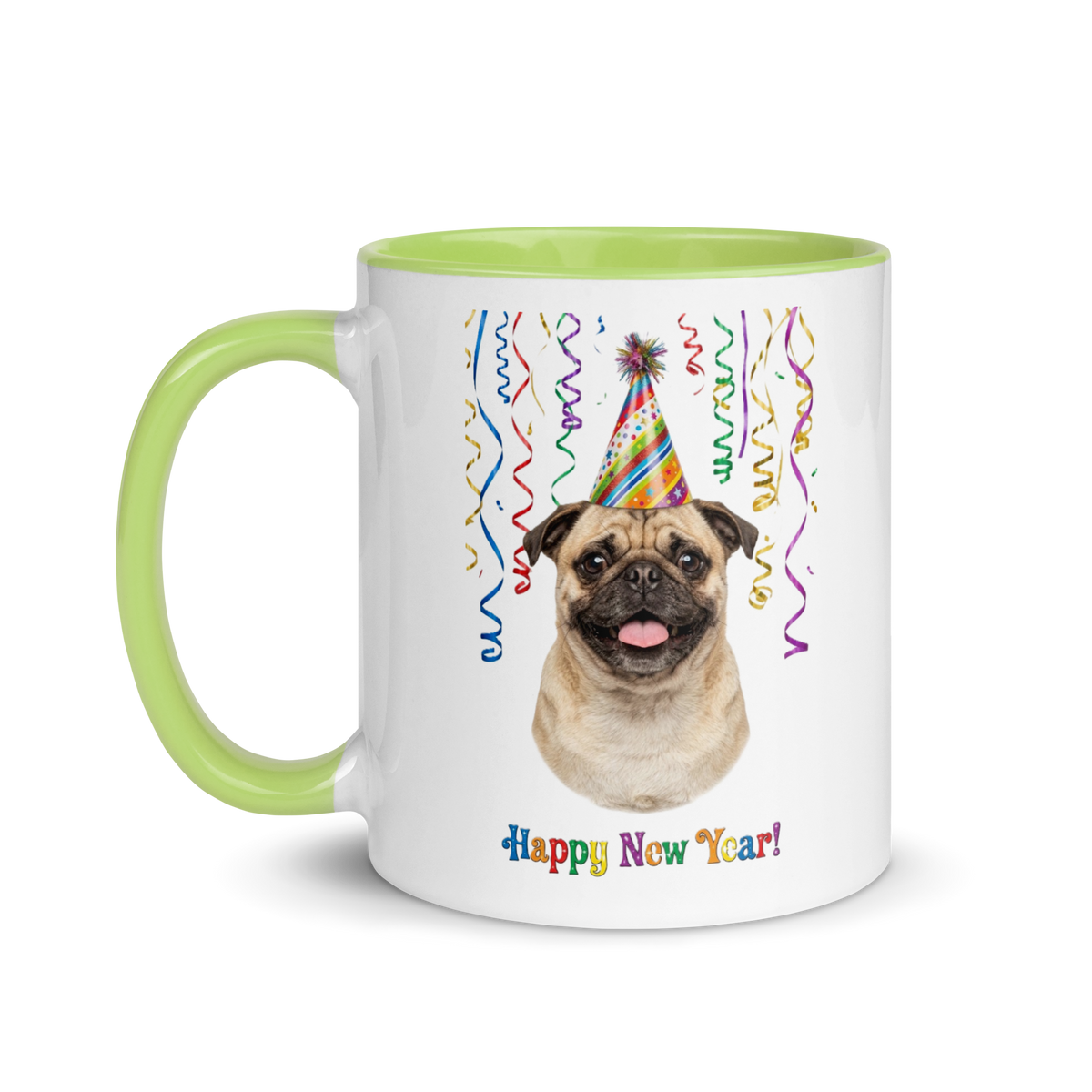 Pug Ceramic New Year Mug