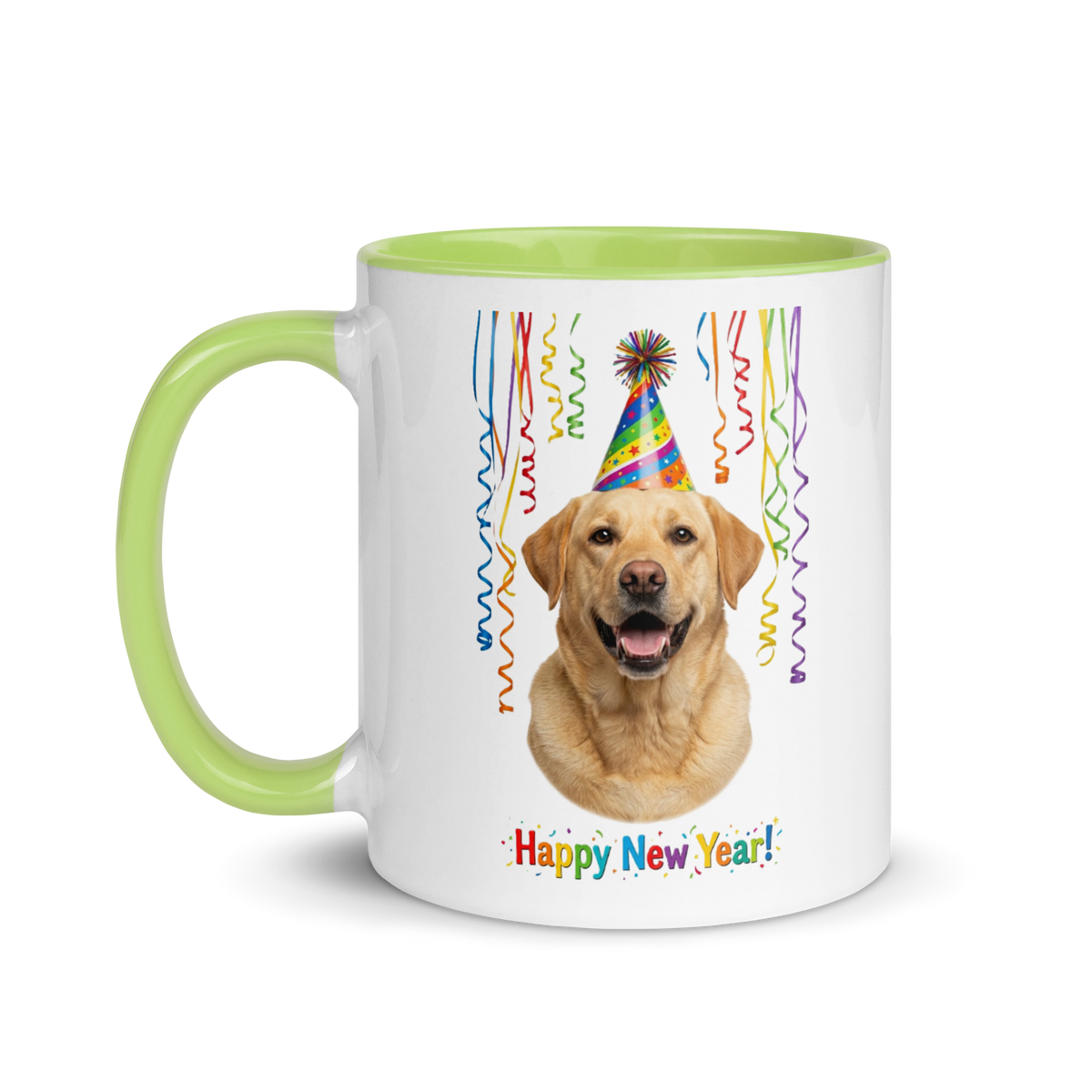 Yellow Labrador Ceramic New Year Mug