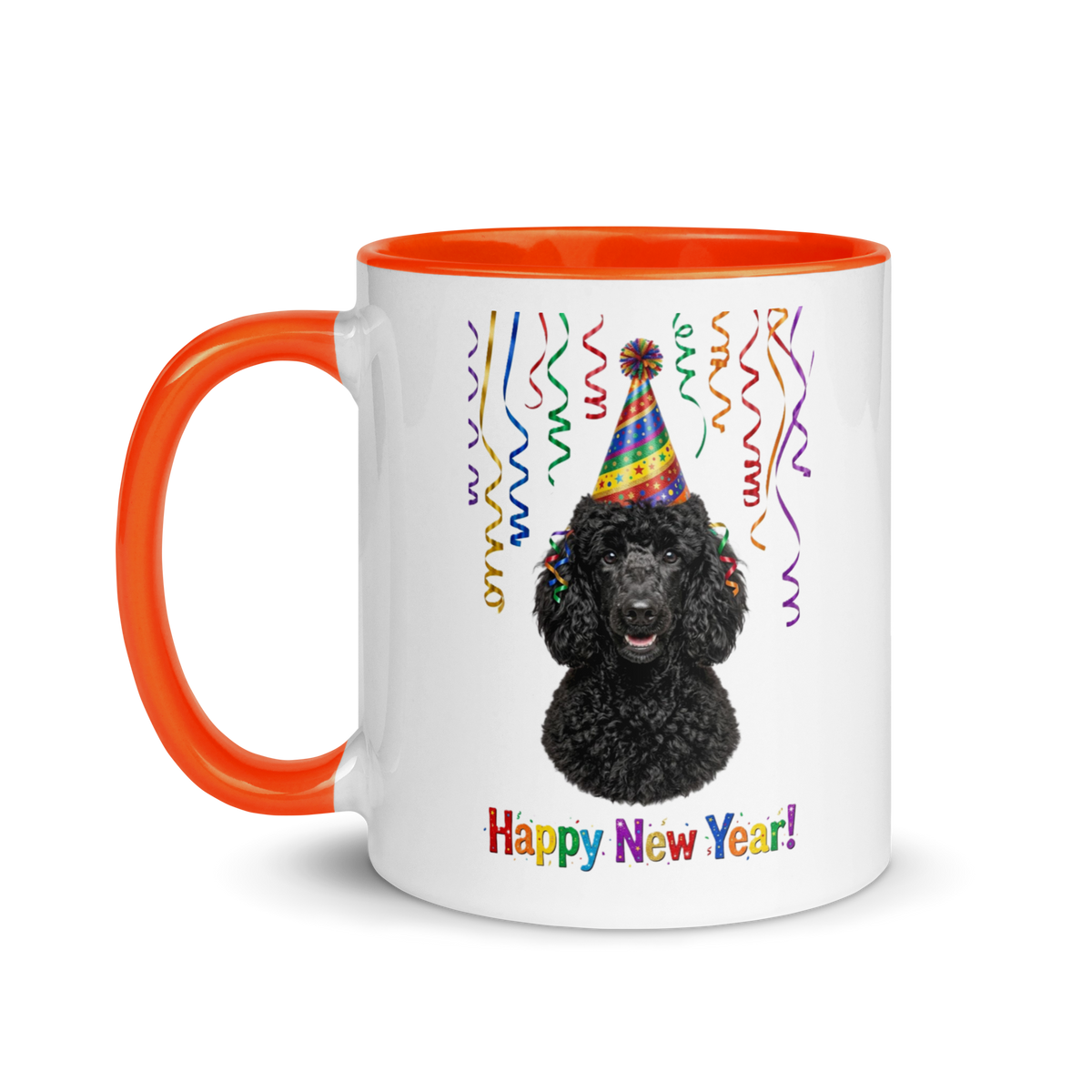 Black Poodle Ceramic New Year Mug