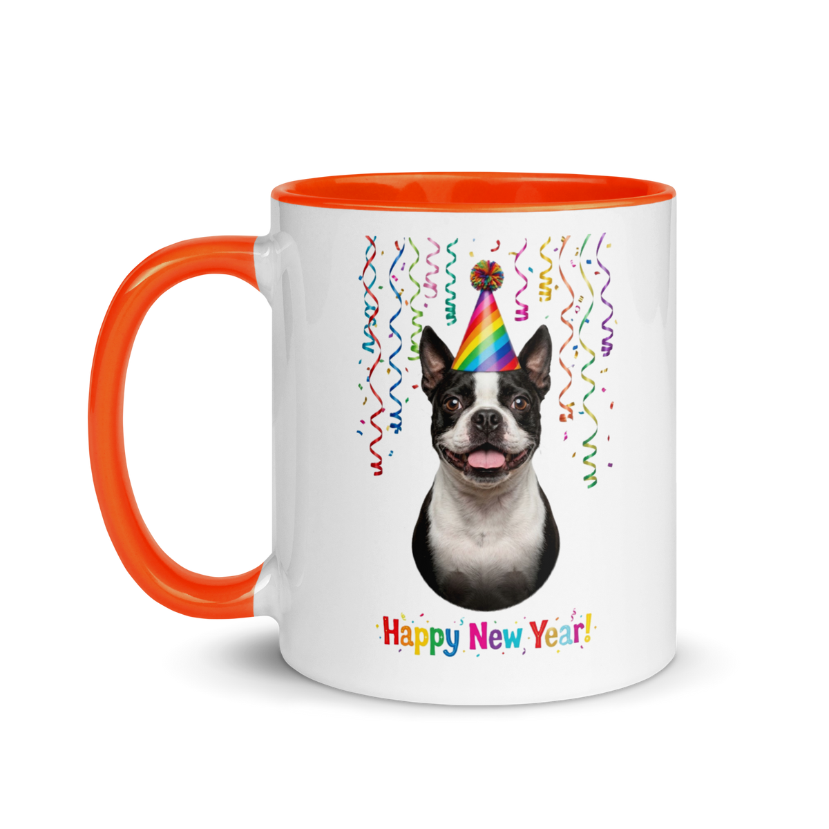 Boston Terrier Ceramic New Year Mug