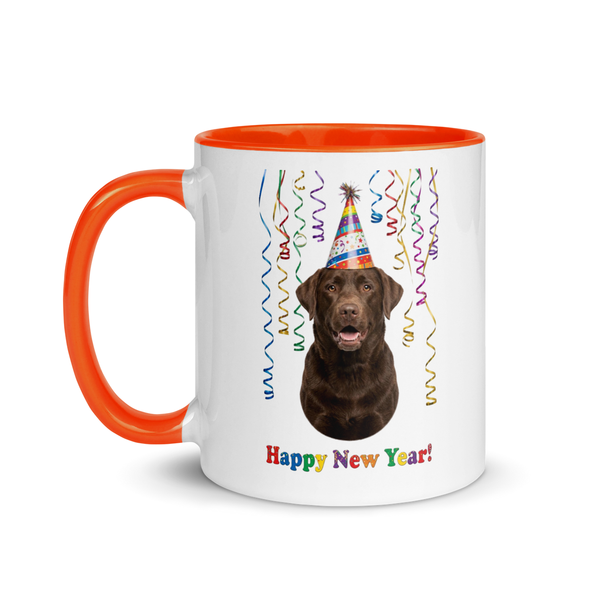 Chocolate Labrador Ceramic New Year Mug