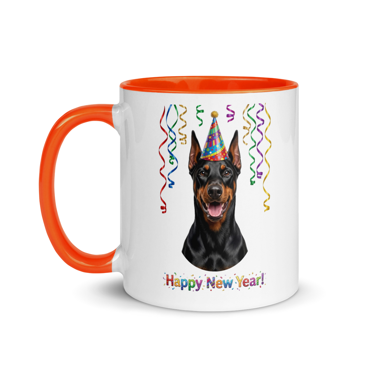 Doberman Pincher Ceramic New Year Mug