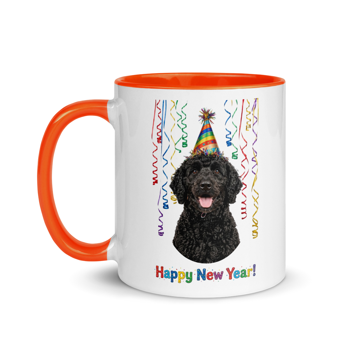 Portuguese Water Dog Ceramic New Year Mug