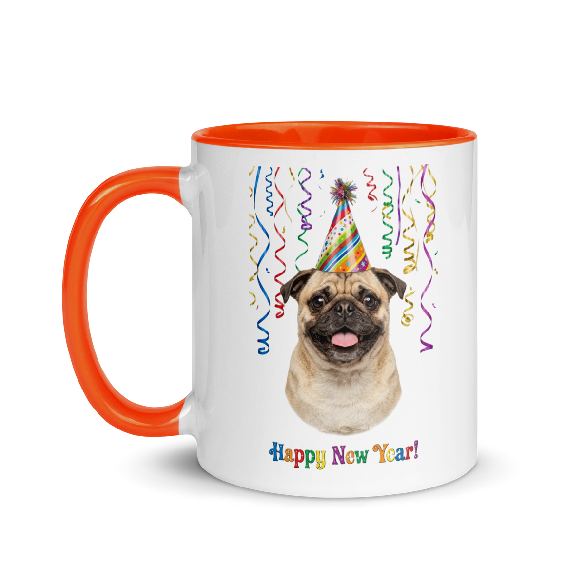 Pug Ceramic New Year Mug