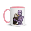 Purple Android Woman with Bald Eagle Ceramic Mug