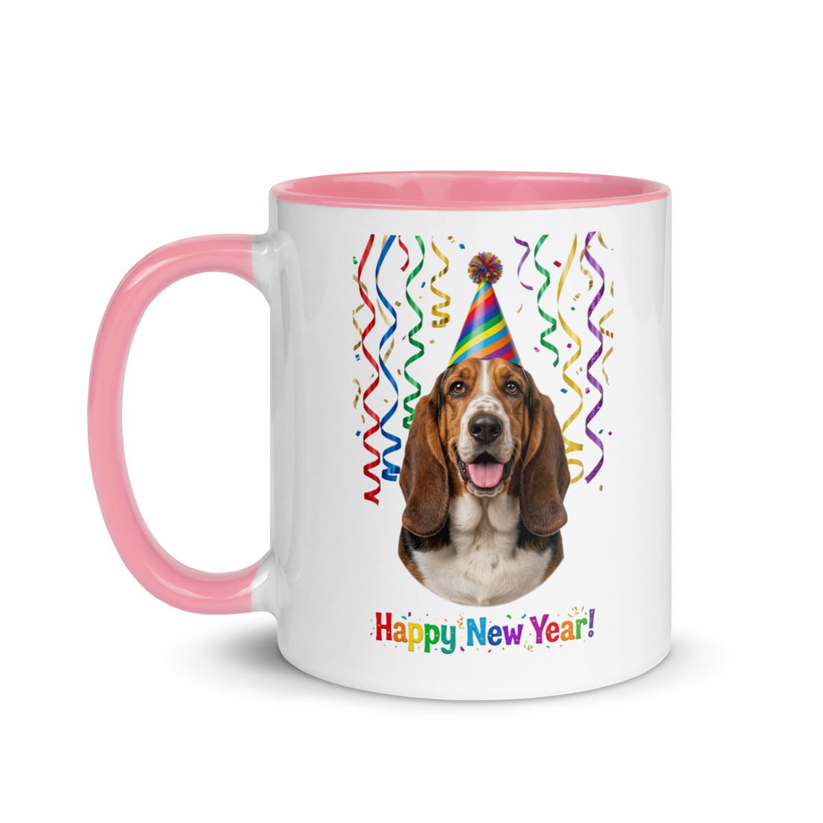 Basset Hound Ceramic New Year Mug