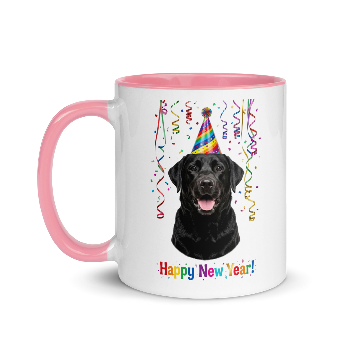 Black Labrador Ceramic New Year Mug