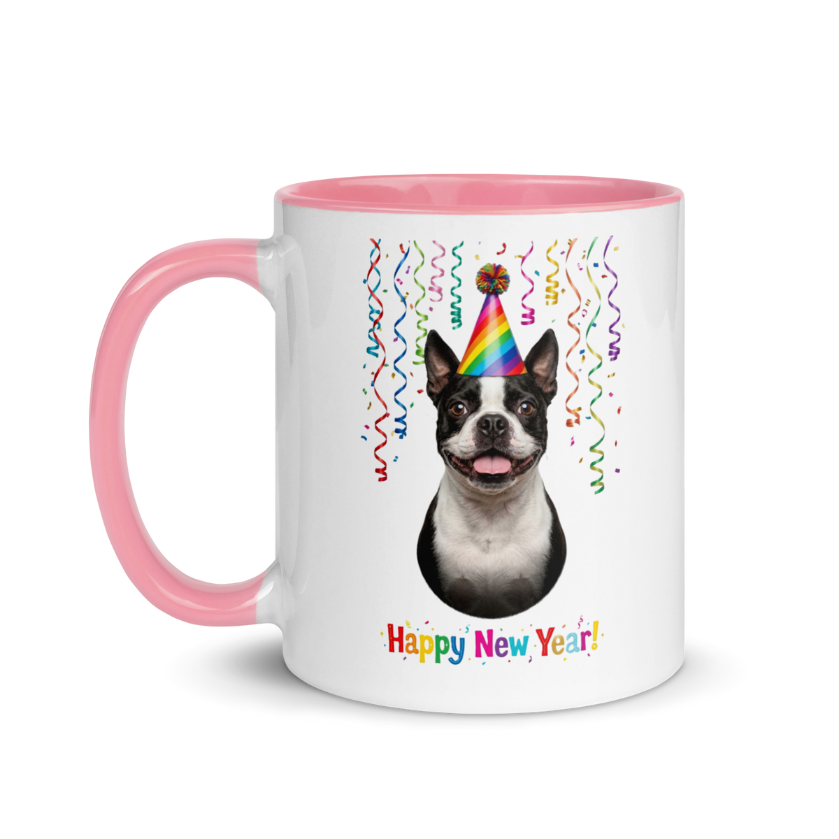 Boston Terrier Ceramic New Year Mug