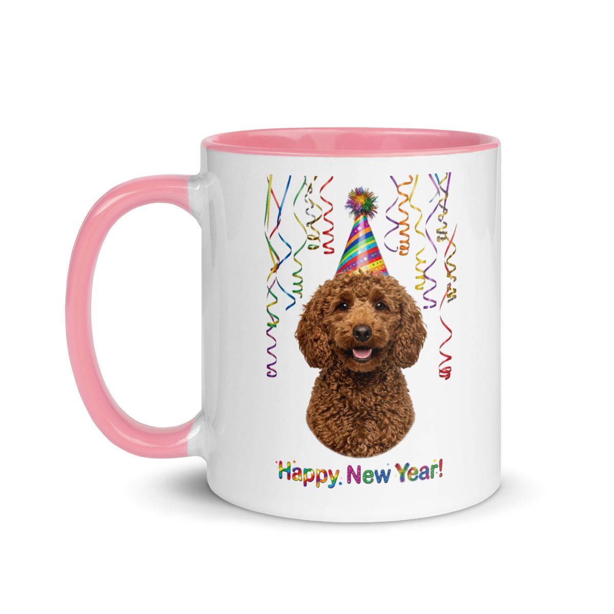 Brown Poodle Ceramic New Year Mug