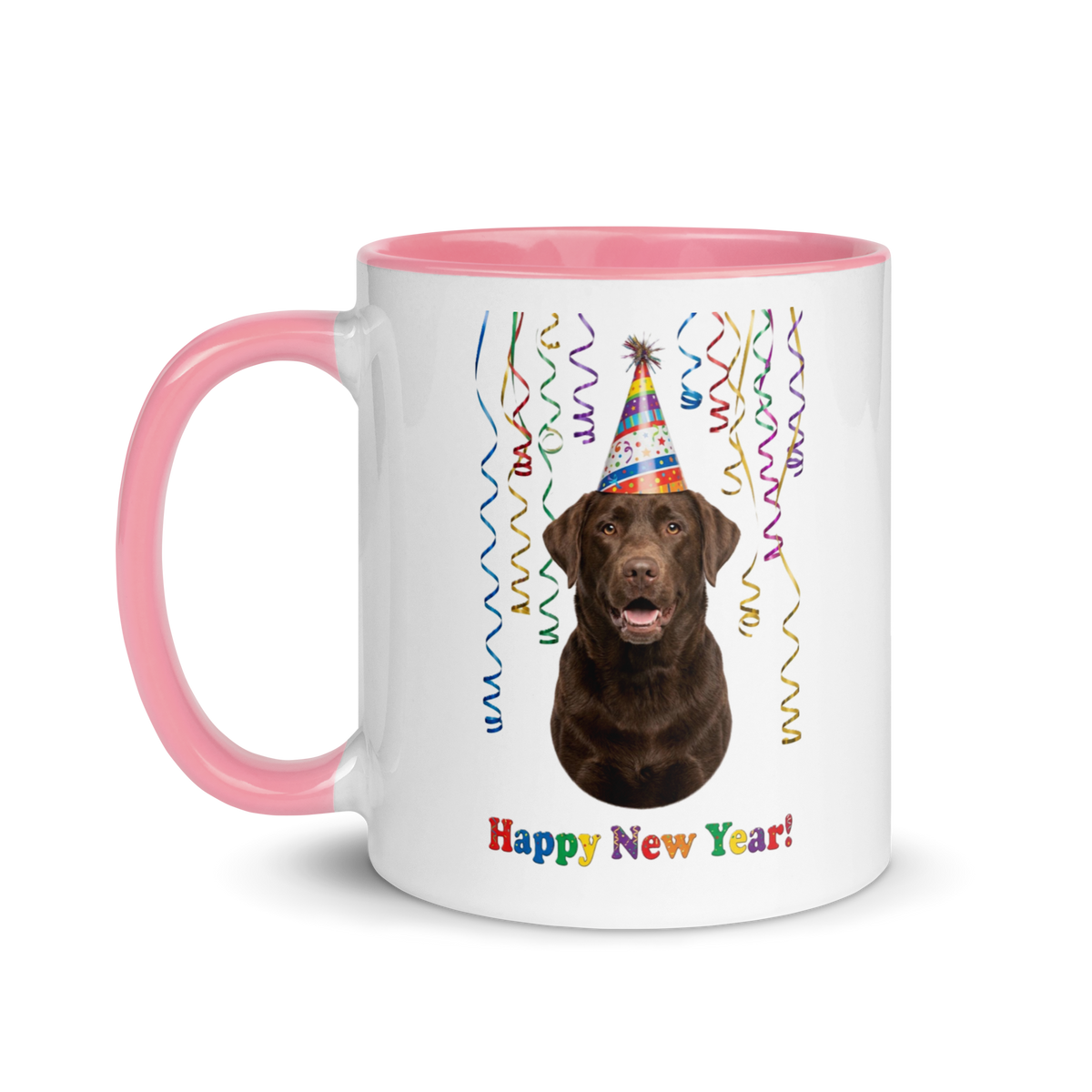 Chocolate Labrador Ceramic New Year Mug