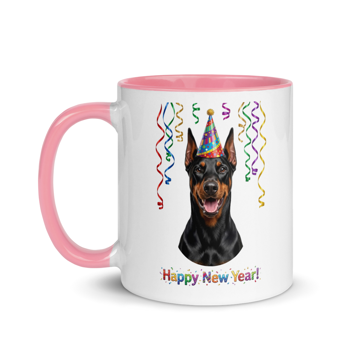 Doberman Pincher Ceramic New Year Mug