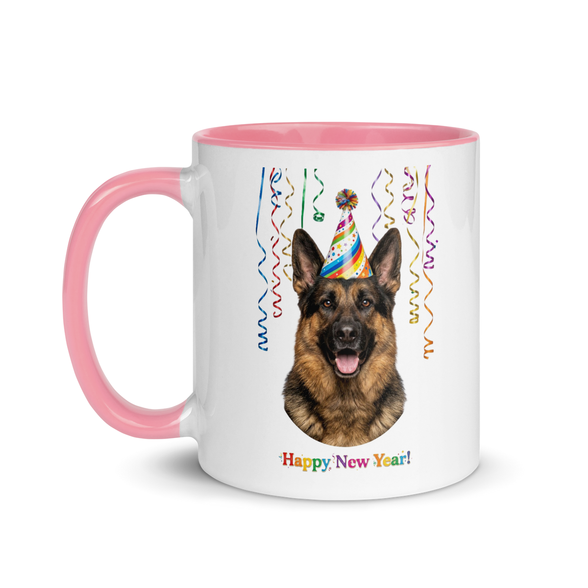 German Shepherd Ceramic New Year Mug