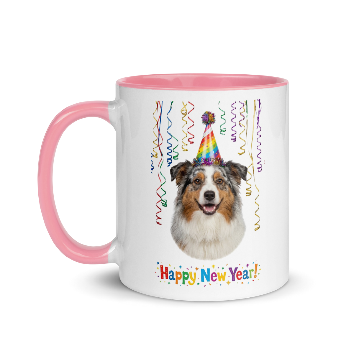 Minature American Shepherd Ceramic New Year Mug