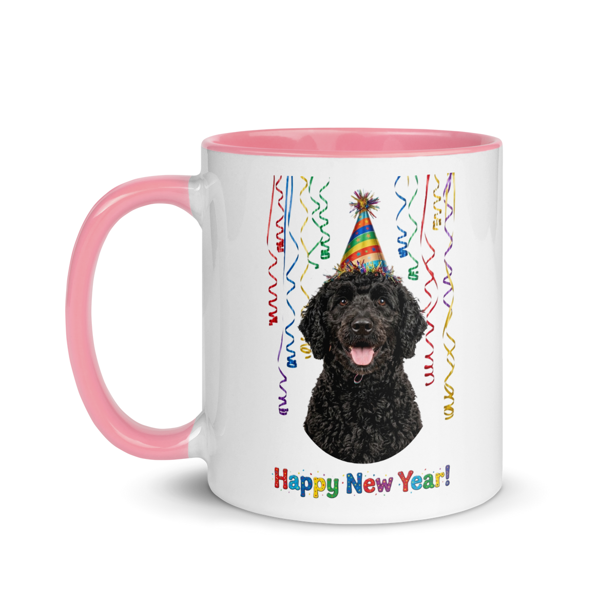 Portuguese Water Dog Ceramic New Year Mug