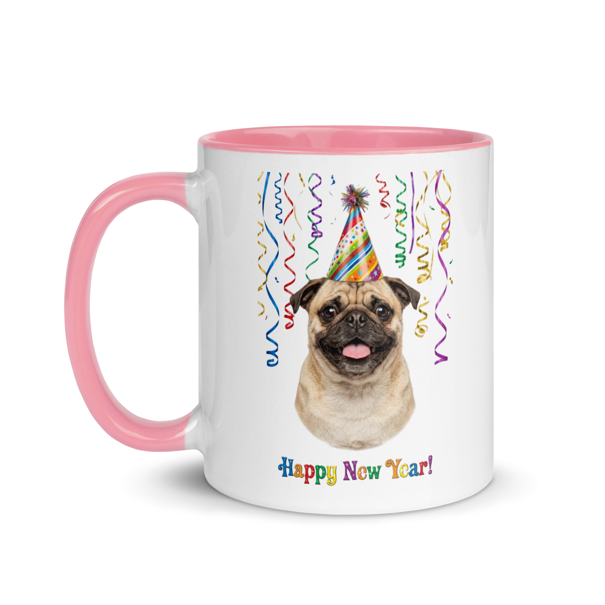 Pug Ceramic New Year Mug