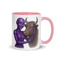 Purple Android Woman with Bull Ceramic Mug