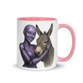 Purple Android Woman with Donkey Ceramic Mug