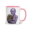 Purple Android Woman with Porcupine Ceramic Mug