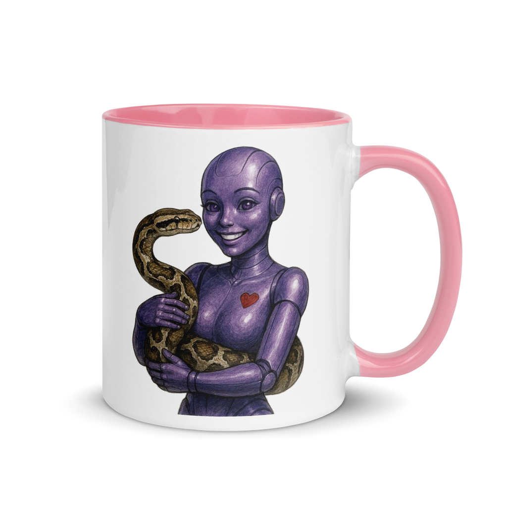 Purple Android Woman with Python Ceramic Mug