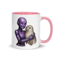 Purple Android Woman with Seal Ceramic Mug