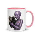 Purple Android Woman with Skunk Ceramic Mug