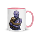 Purple Android Woman with Sloth Ceramic Mug