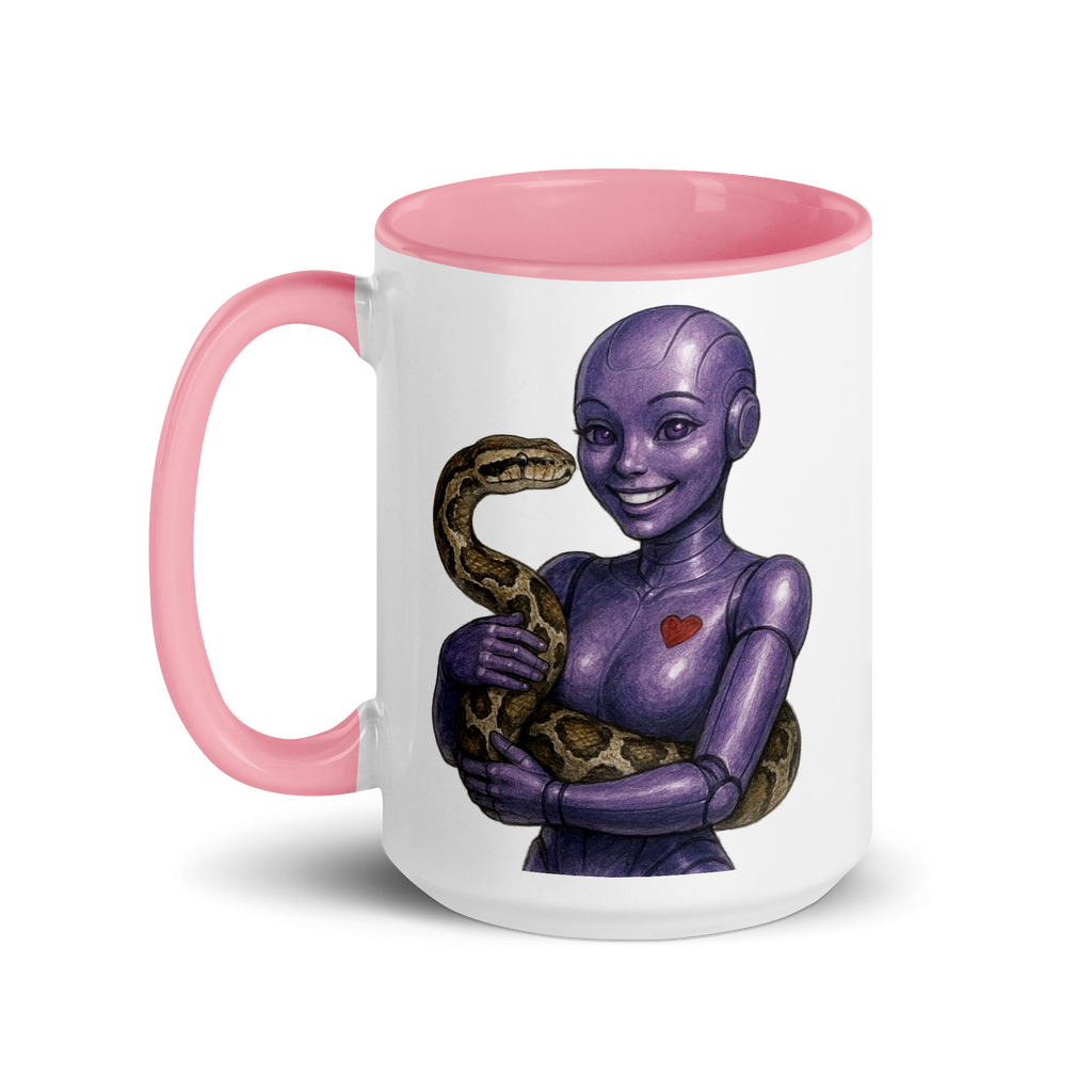 Purple Android Woman with Python Ceramic Mug