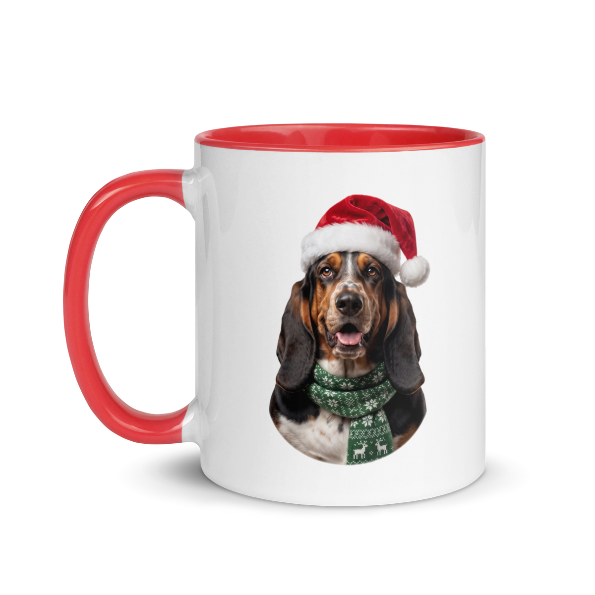 Basset Hound Ceramic Mug with Color Inside