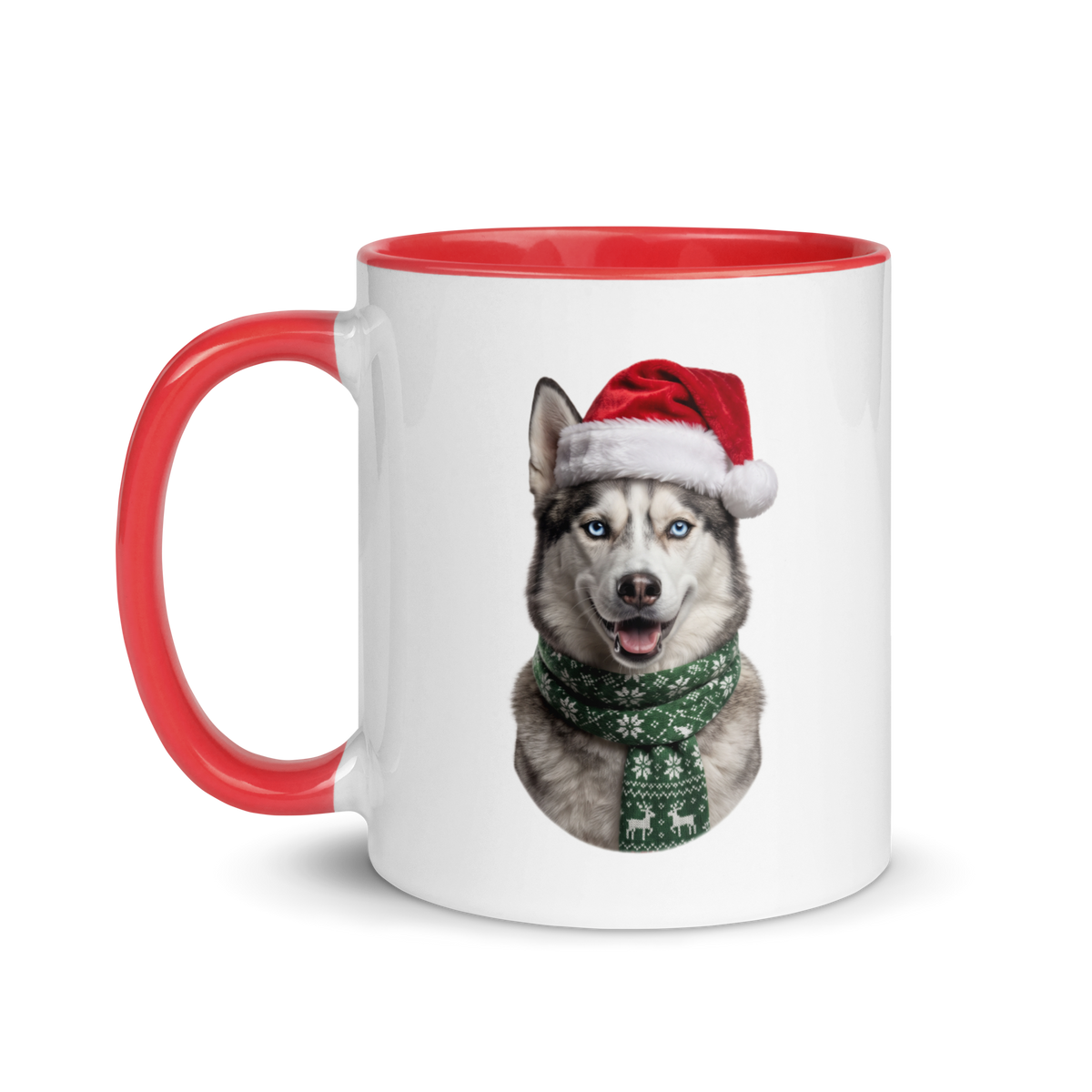 Alaskan Husky Ceramic Mug with Color Inside