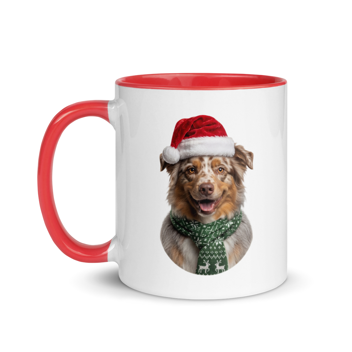 Australian Shepherd Ceramic Mug with Color Inside